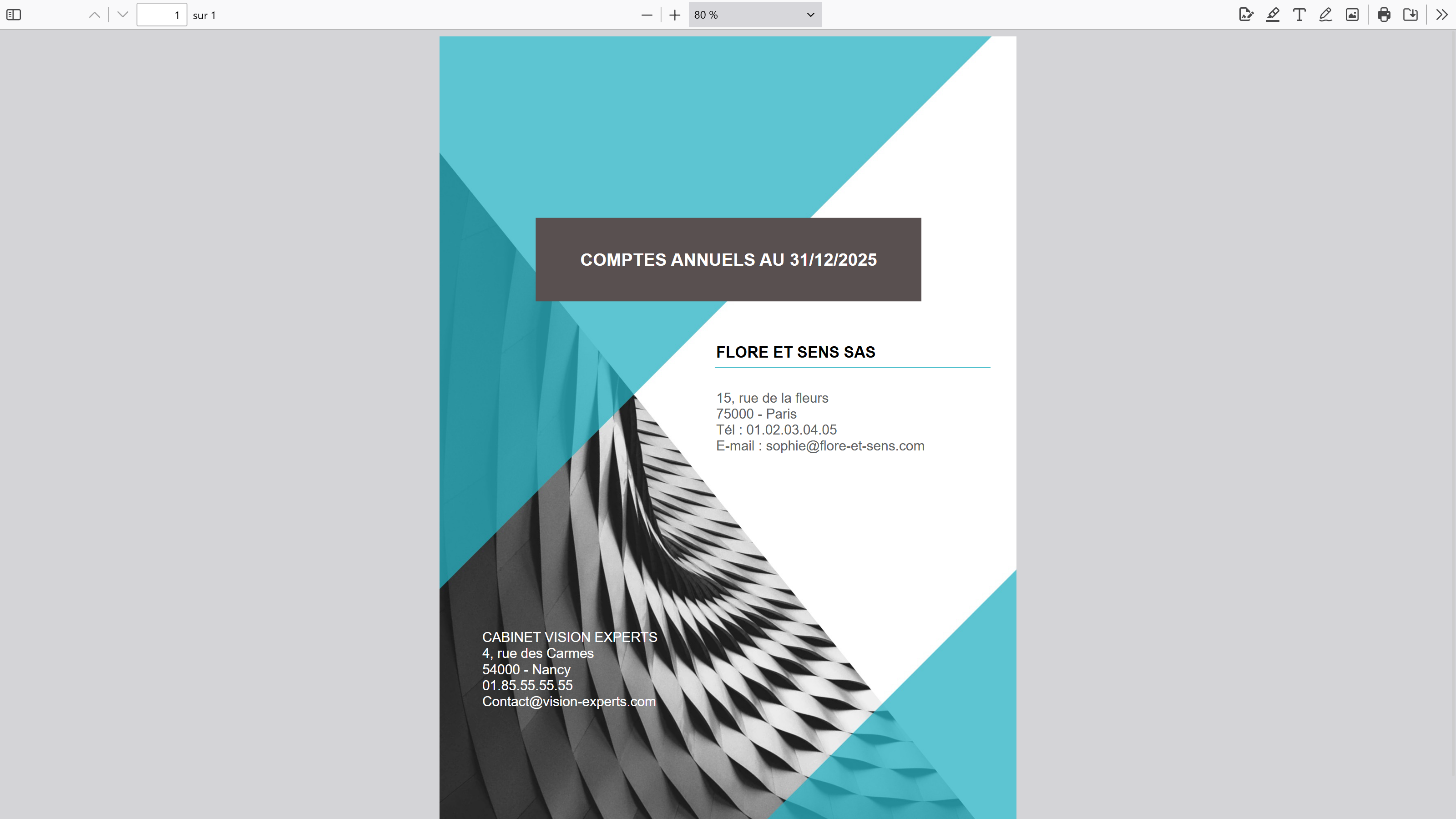 Couverture de la plaquette des comptes annuels au 31122025